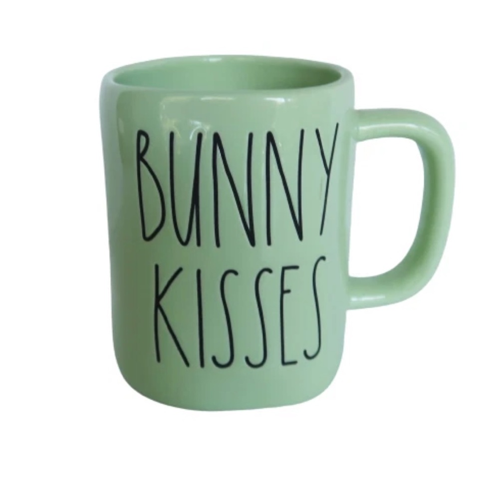 Rae Dunn Bunny Kisses Green Easter Coffee Cup Mug By Magenta‎